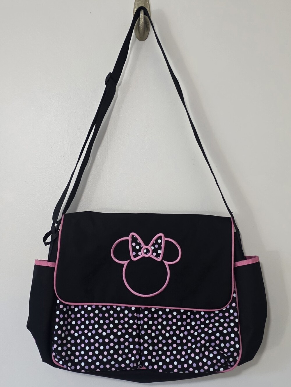 Disney Baby Embroidered Polka Dot Minnie Mouse Diaper Bag Kidcore Y2k Disneycore